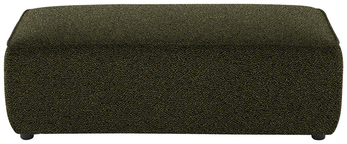 ECKSOFA in Flachgewebe Olivgrün  341/164 cm  - Schwarz/Olivgrün, Design, Kunststoff/Textil (341/164cm) - W.Schillig