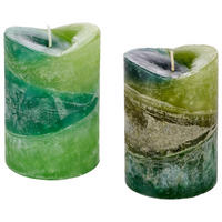 BLOCKLJUS 7/10 cm  - grön/mörkgrön, Lifestyle, paraffin/naturmaterial (7/10cm)