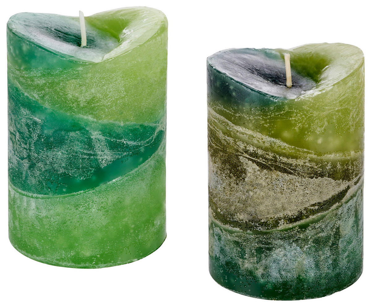 BLOCKLJUS 7/10 cm  - grön/mörkgrön, Lifestyle, paraffin/naturmaterial (7/10cm)