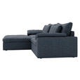 ECKSOFA  in Webstoff Blau  198/306 cm  - Blau/Schwarz, MODERN, Kunststoff/Textil (198/306cm) - Carryhome