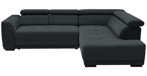 ECKSOFA  in Feincord Anthrazit  284/205 cm  - Anthrazit/Schwarz, Design, Kunststoff/Textil (284/205cm) - Xora