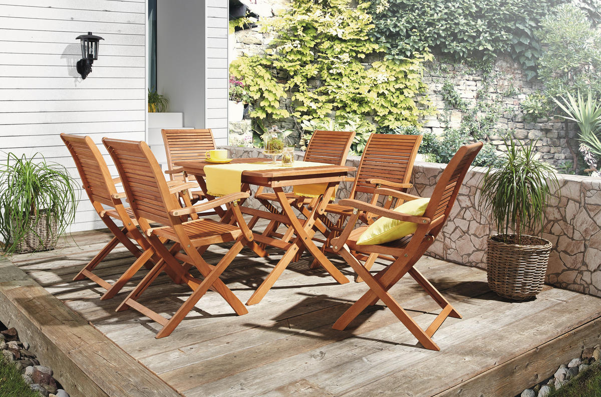 SKLOPIVI STO ZA BAŠTU 100(140)/70/74 cm  - boja tikovine, Romantično / Seoski, drvo (100(140)/70/74cm) - Ambia Garden