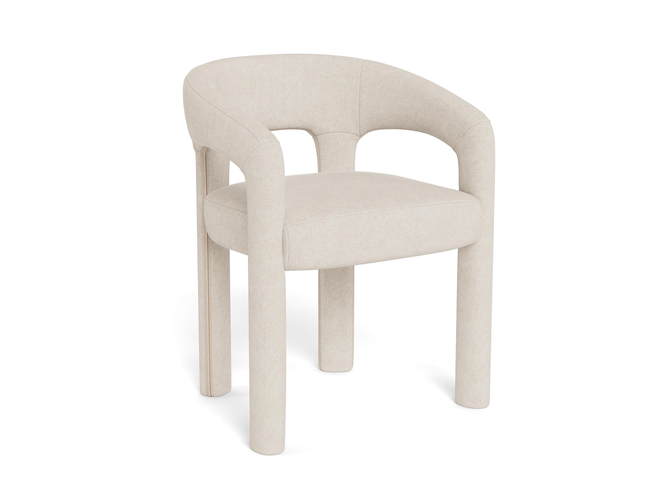 ARMLEHNSTUHL   Flachgewebe  - Beige, MODERN, Textil/Metall (58/76/55cm) - MID.YOU