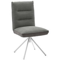 STUHL  in Flachgewebe  - Edelstahlfarben/Grau, Design, Textil/Metall (49/93/59cm) - Dieter Knoll