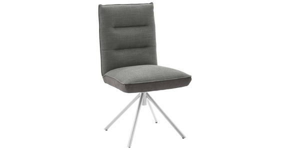 STUHL DREHBAR 360° - Edelstahlfarben/Grau, Design, Textil/Metall (49/93/59cm) - Dieter Knoll