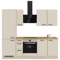 KÜCHENLEERBLOCK 240 cm   in Eichefarben, Sandfarben  - Sandfarben/Eichefarben, MODERN, Holzwerkstoff/Metall (240cm) - Nobilia