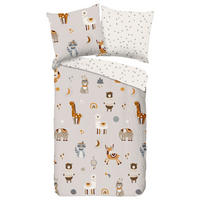 JUGENDBETTWÄSCHE 135/200 cm  - Greige/Grau, Design, Textil (135/200cm)