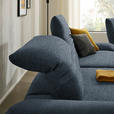 ECKSOFA  in Bouclé Blau  170-195/280 cm  - Blau/Schwarz, Design, Textil/Metall (170-195/280cm) - Dieter Knoll