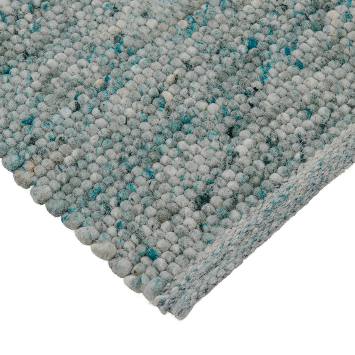 HANDWEBTEPPICH 130/190 cm Türkis  - Türkis, Natur, Textil (130/190cm) - Linea Natura