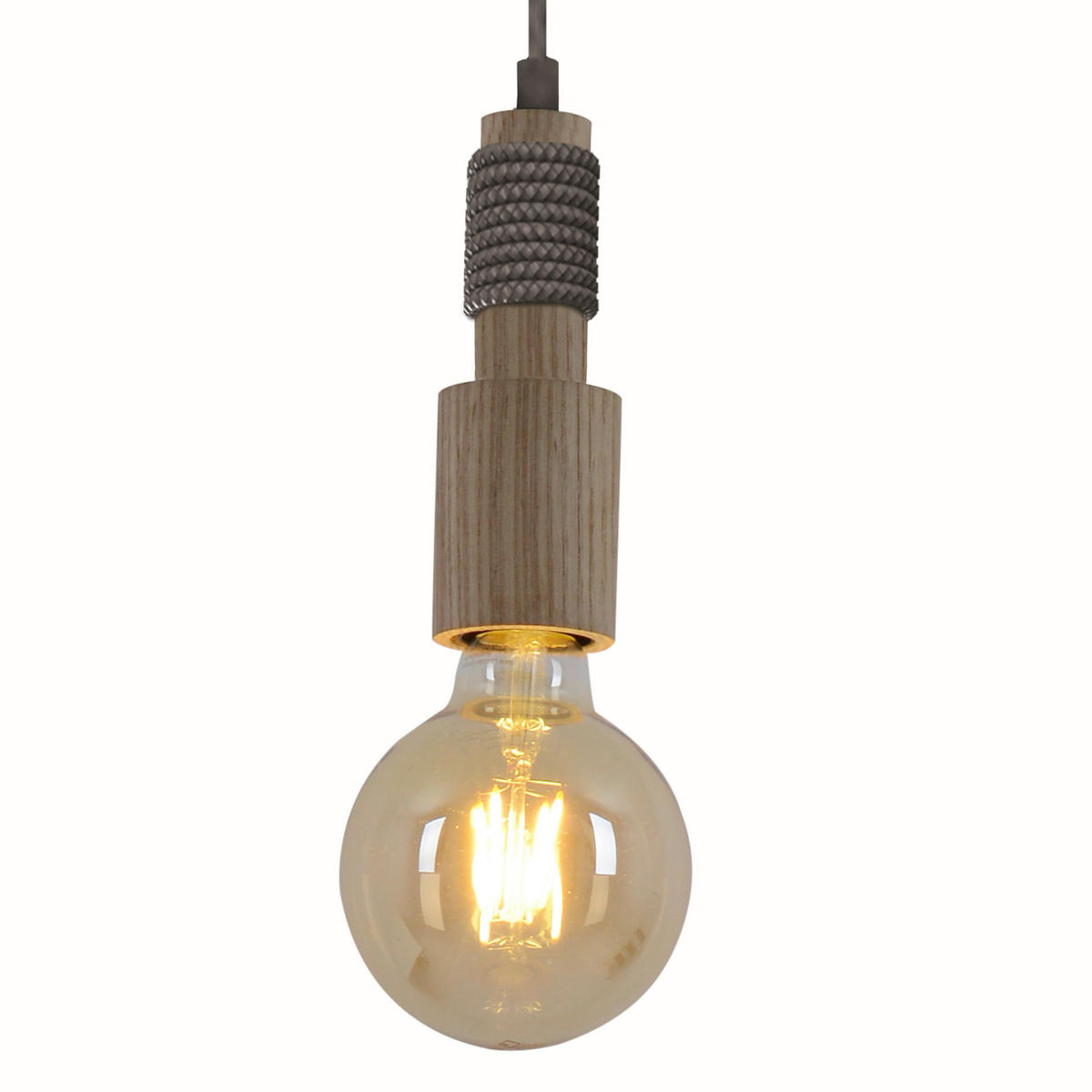 HÄNGELEUCHTE 5/124 cm   - Naturfarben, KONVENTIONELL, Holz/Kunststoff (5/124cm) - Näve