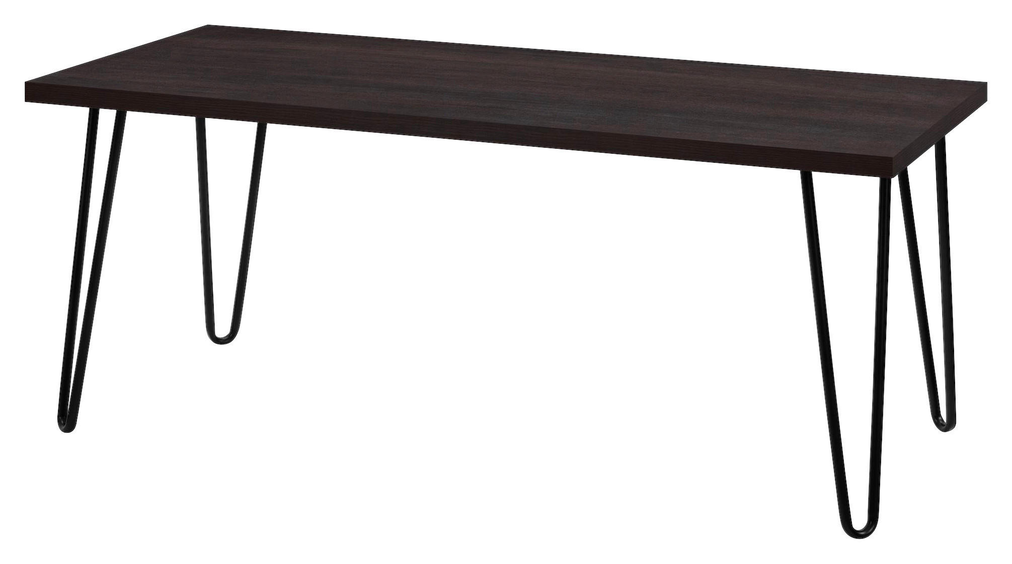 COUCHTISCH Metall, Holzwerkstoff 106/46/50 cm  - Schwarz/Braun, Design, Holzwerkstoff/Metall (106/46/50cm) - MID.YOU