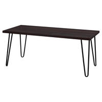 COUCHTISCH Metall, Holzwerkstoff 106/46/50 cm  - Schwarz/Braun, Design, Holzwerkstoff/Metall (106/46/50cm) - MID.YOU