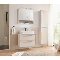 TÜKRÖS SZEKRÉNY  - kasmírszínű, Design, faalapú anyag/üveg (80/72/21cm) - home24