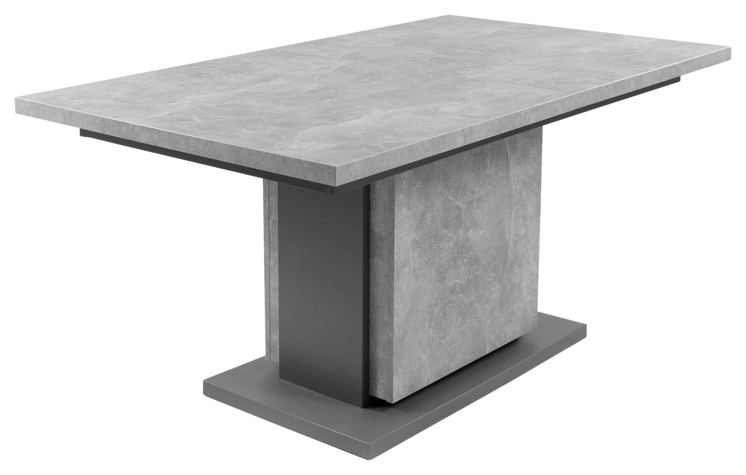 ESSTISCH Anthrazit, Grau rechteckig  ausziehbar, lichtecht, in verschiedenen Größen erhältlich  - Anthrazit/Grau, MODERN, Holzwerkstoff (160-215/90/75cm) - MID.YOU