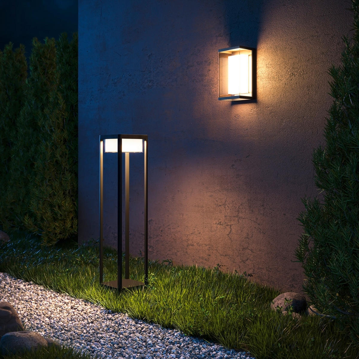 AUSSENWANDLEUCHTE - Schwarz, Modern, Metall (15,2/11,5/26,5cm) - MAYTONI