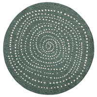 OUTDOORTEPPICH für Terrasse und Balkon 200 cm Twin Creme, Grün  - Creme/Grün, Design, Kunststoff (200cm) - Hanse Home