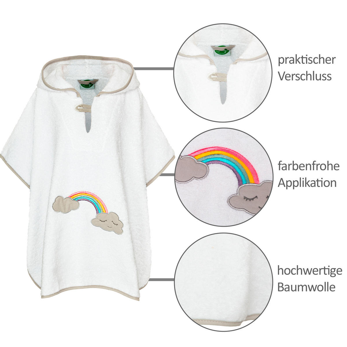 KAPUZENBADETUCH    - Grau, Basics, Textil (70/55cm)