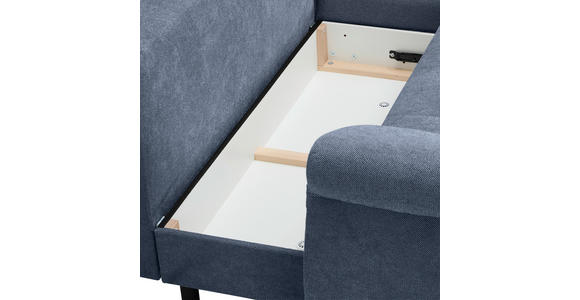 ECKSOFA Anthrazit Flachgewebe - Anthrazit/Schwarz, Design, Kunststoff/Textil (278/175cm) - Xora