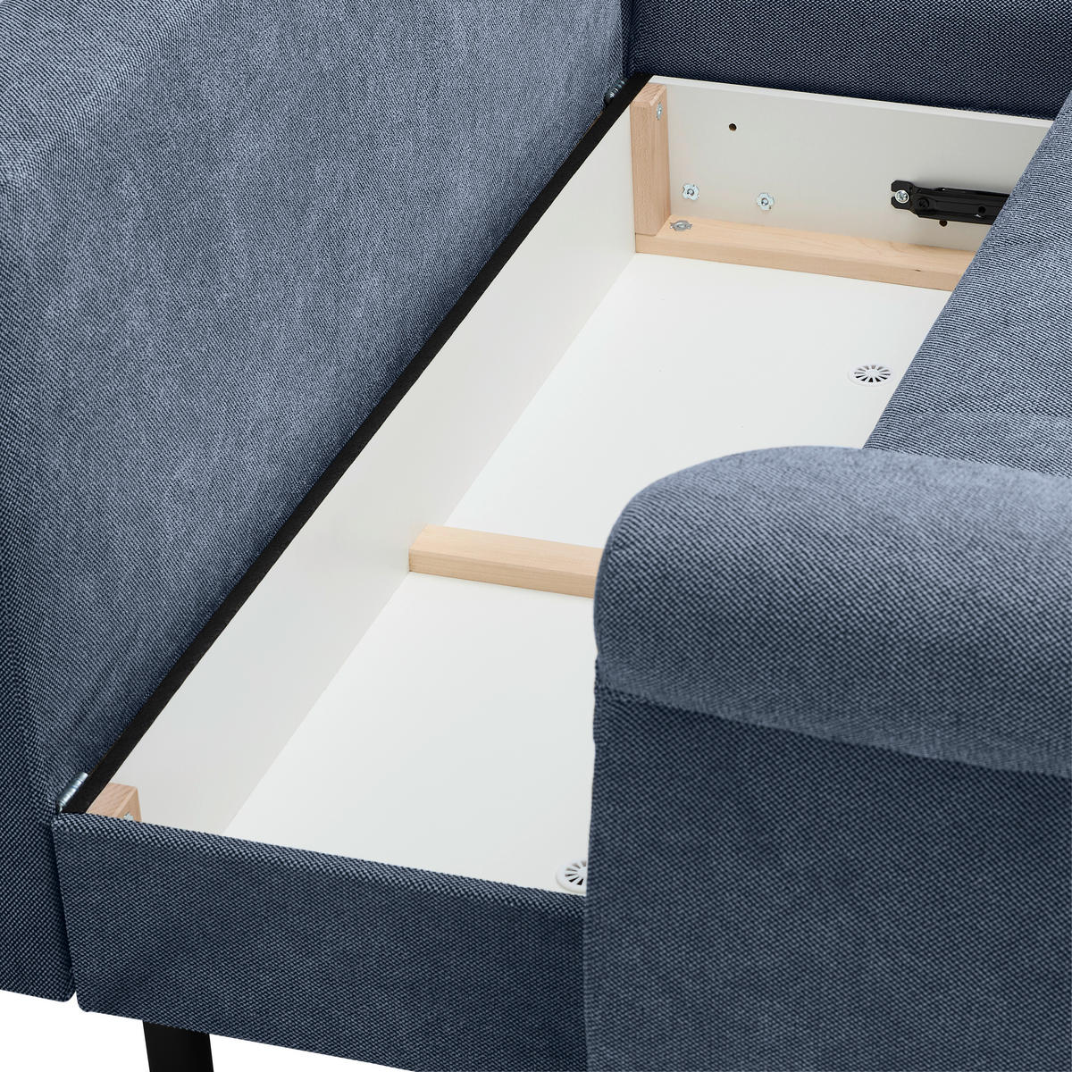 ECKSOFA Anthrazit Flachgewebe  - Anthrazit/Schwarz, Design, Kunststoff/Textil (278/175cm) - Xora