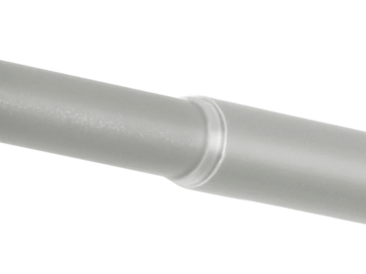 VORHANGSTANGENSET   - Hellgrau, Basics, Metall (120/8/3.3cm)
