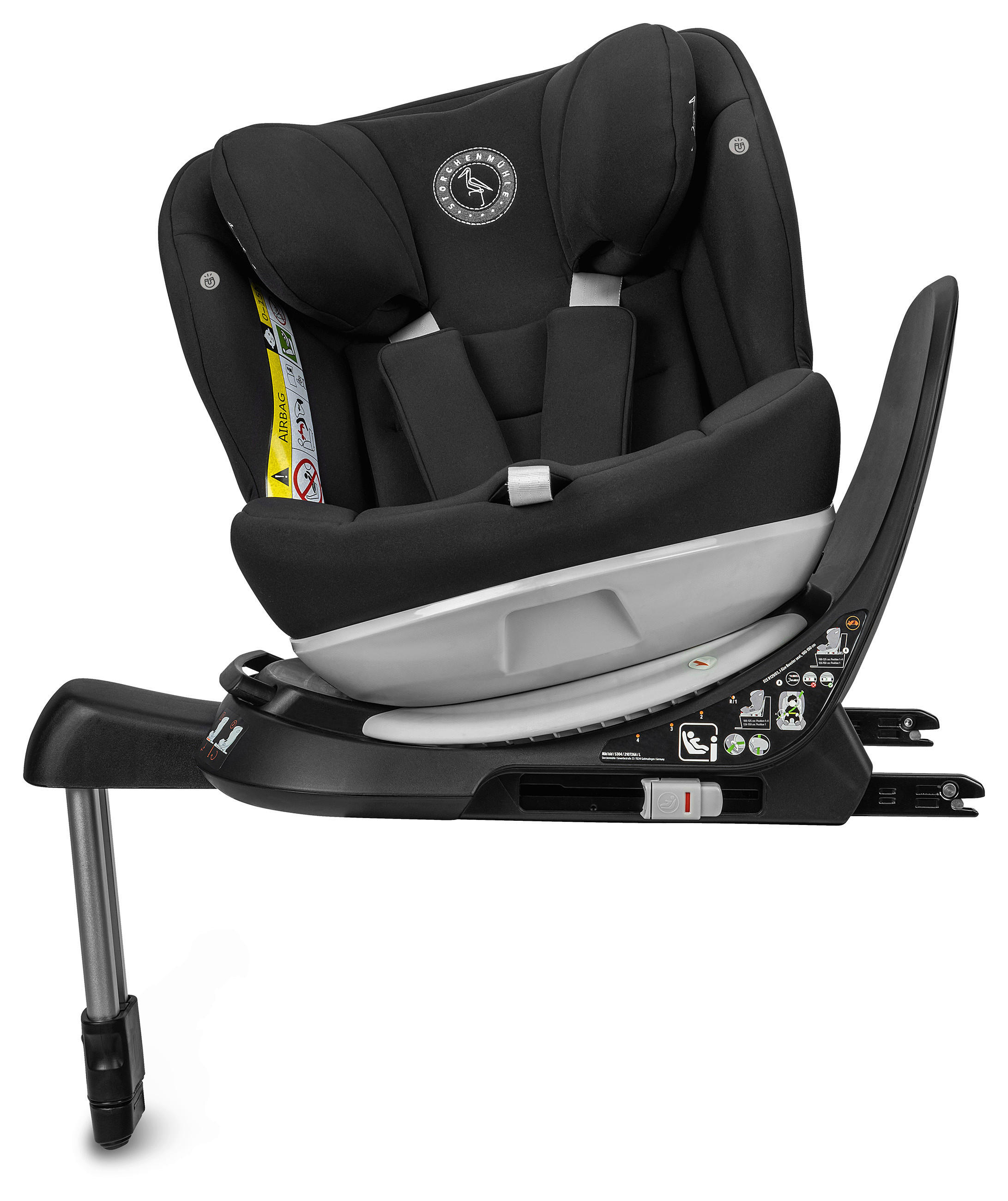 KINDERAUTOSITZ Niki Kid Onyx   - Schwarz, Basics, Textil (45/59/53,5cm) - Storchenmühle