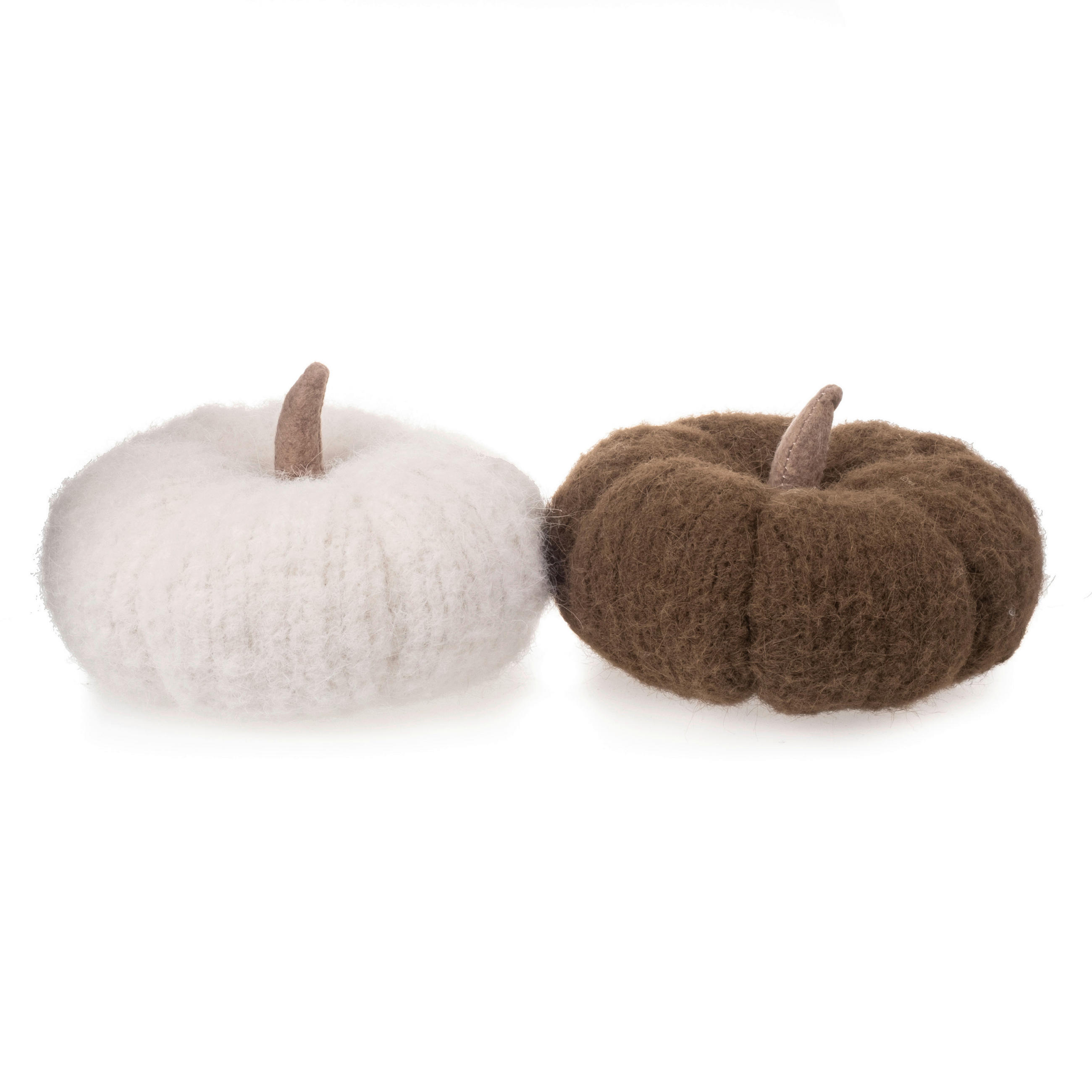 DEKOKÜRBIS - Braun/Weiß, LIFESTYLE, Textil (17,5/11cm)