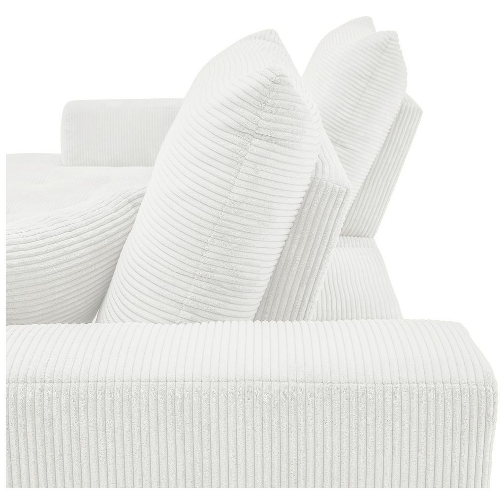 Thumbnail - Carryhome Ecksofa, Weiß, Textil, 2-Sitzer, Füllung: Schaumstoff, Silikon,Schaumstoff, Silikon, Ottomane links, L-Form, 2...
