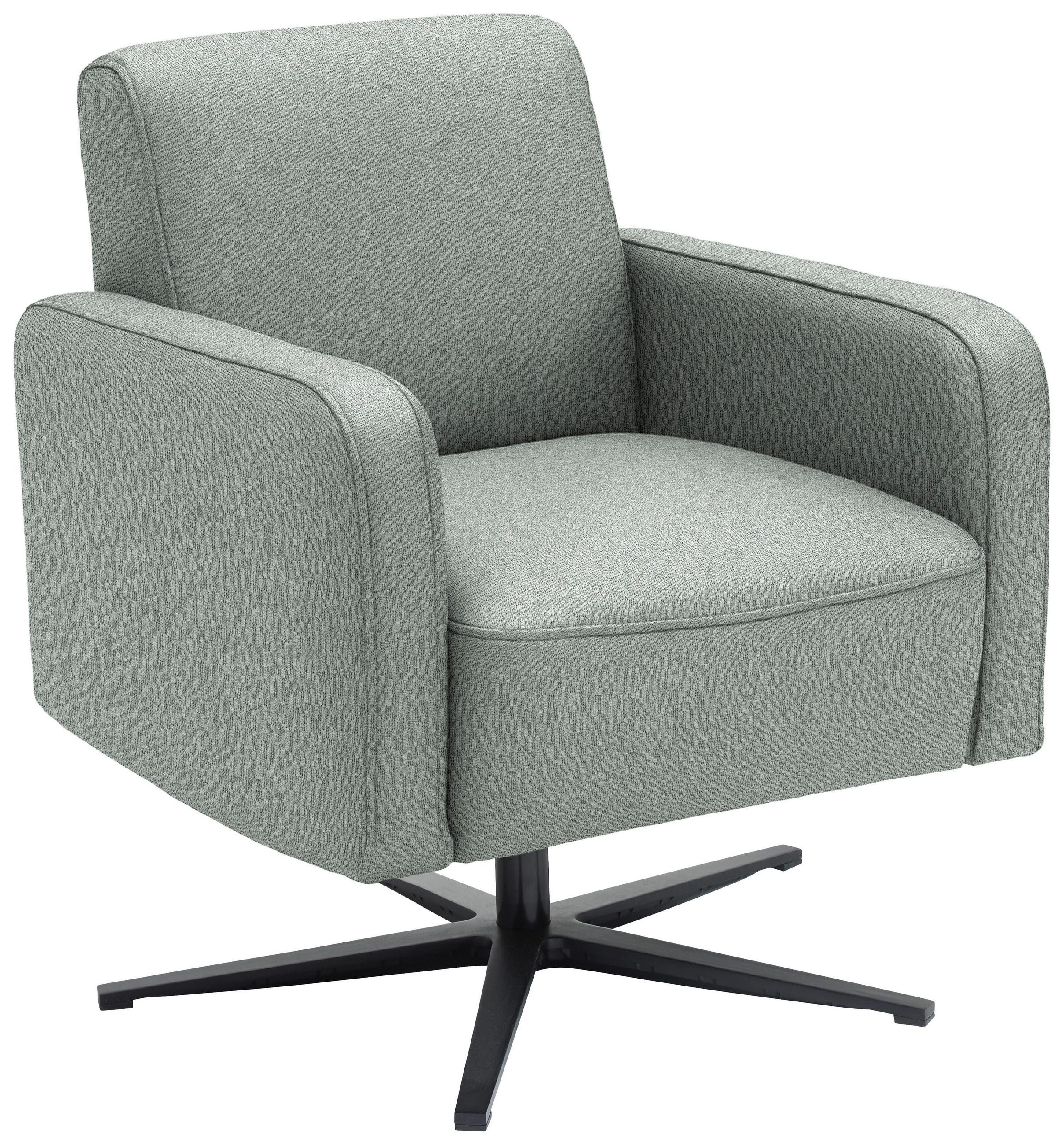 DESIGNSESSEL Flachgewebe Grau  - Schwarz/Grau, Design, Textil/Metall (73/84/82cm) - Johann Jakob