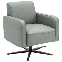 DESIGNSESSEL Flachgewebe Grau  - Schwarz/Grau, Design, Textil/Metall (73/84/82cm) - Johann Jakob