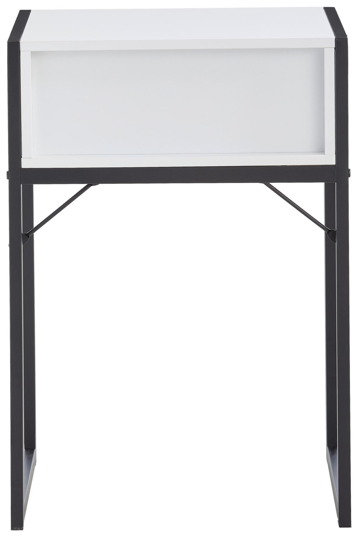 NACHTSCHRANK 41/60/30 cm  - Schwarz/Weiß, MODERN, Holzwerkstoff/Metall (41/60/30cm) - Livetastic