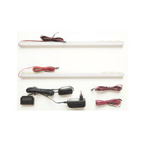 GLASBODENBELEUCHTUNGS-SET  - Schwarz/Weiß, Design, Kunststoff/Metall (45/2/2cm) - Livetastic