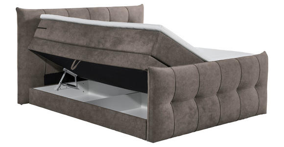 BOXSPRINGBETT 180/200 cm  in Braun  - Schwarz/Braun, KONVENTIONELL, Kunststoff/Textil (180/200cm) - Esposa