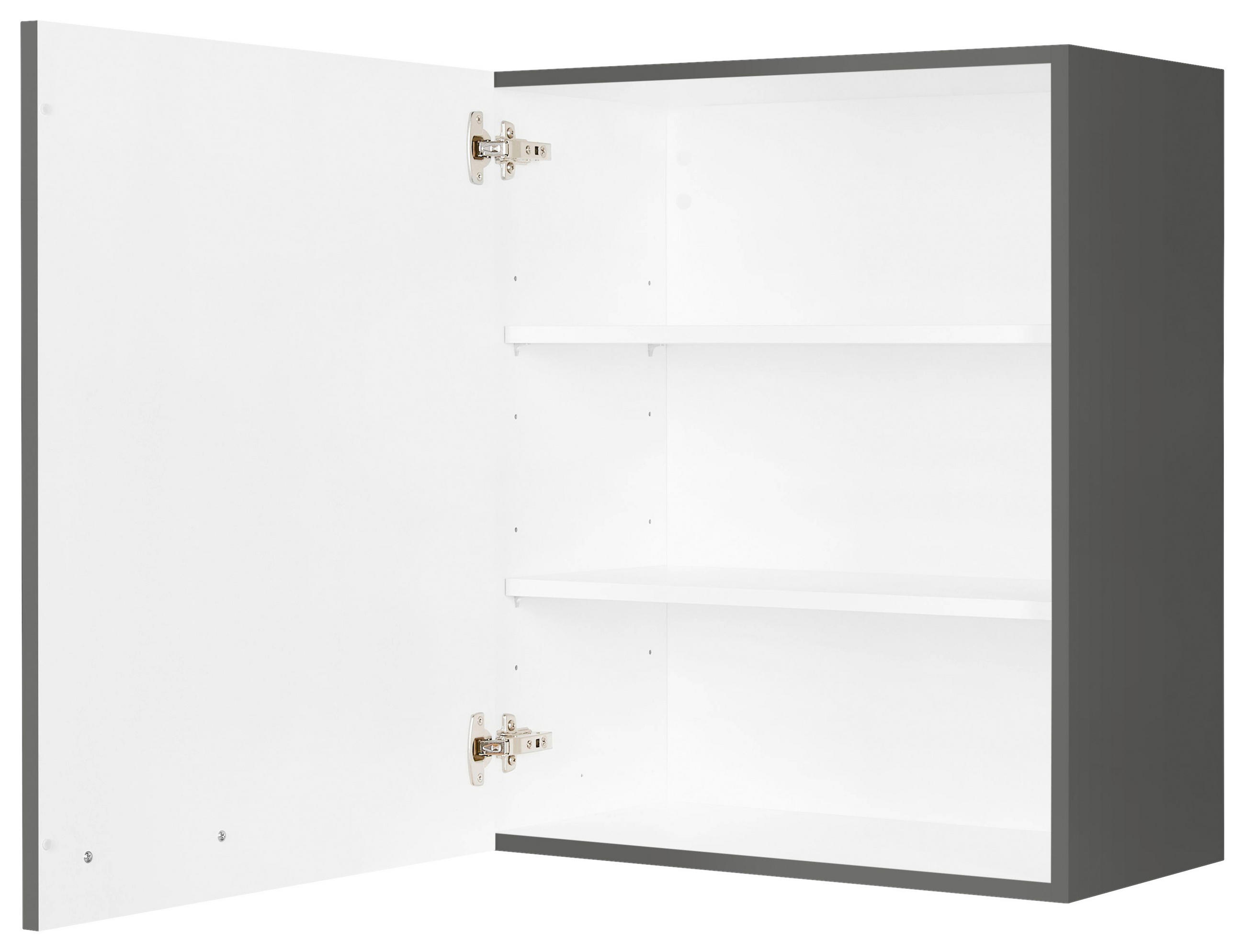 KÜCHENOBERSCHRANK 60/72/35 cm  in Schieferfarben  - Schieferfarben/Edelstahlfarben, MODERN, Holzwerkstoff (60/72/35cm) - Nobilia