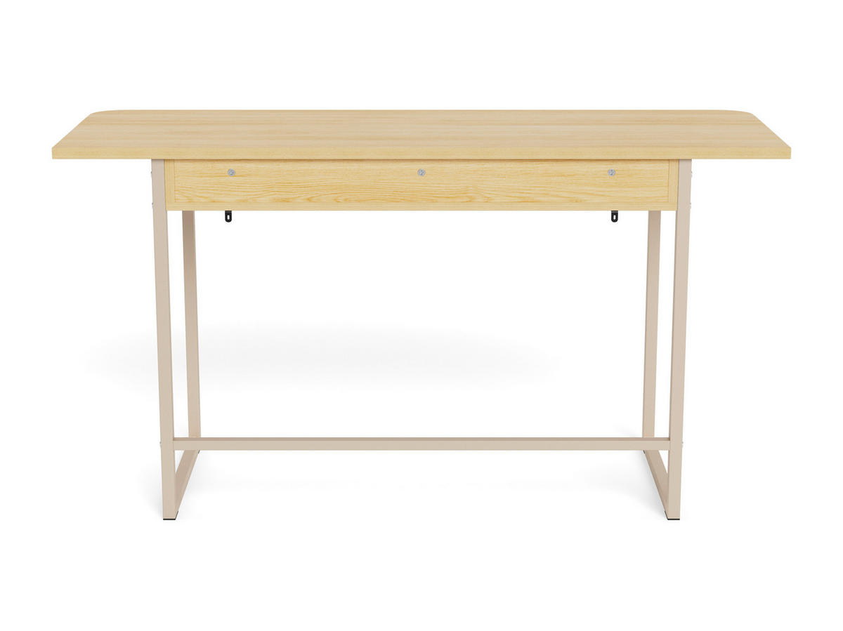 KONSOLENTISCH DARLINGTON Grau, Eichefarben  - Eichefarben/Grau, Design, Holzwerkstoff/Metall (140/40/77cm) - MID.YOU