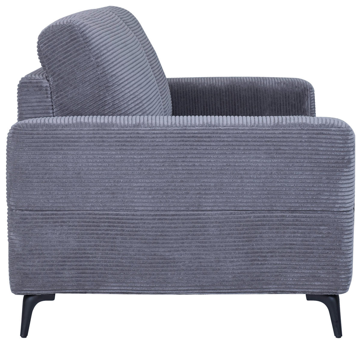SCHLAFSOFA in Textil Dunkelgrau  - Dunkelgrau/Schwarz, Design, Textil/Metall (204/89/98cm) - Carryhome