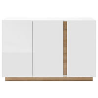 SIDEBOARD - Eichefarben/Weiß, Design, Holzwerkstoff (138/91/40cm) - MID.YOU
