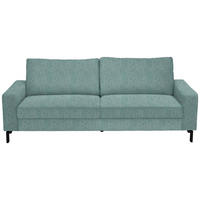 3-SITZER-SOFA  in Flachgewebe Salbeigrün  - Salbeigrün/Schwarz, Design, Textil/Metall (218/86/97cm) - Hom`in