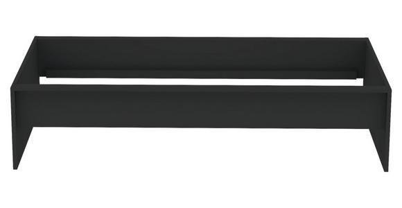 BETTRAHMEN 90/200 cm  in Anthrazit  - Anthrazit, KONVENTIONELL, Holzwerkstoff (90/200cm) - Hom`in