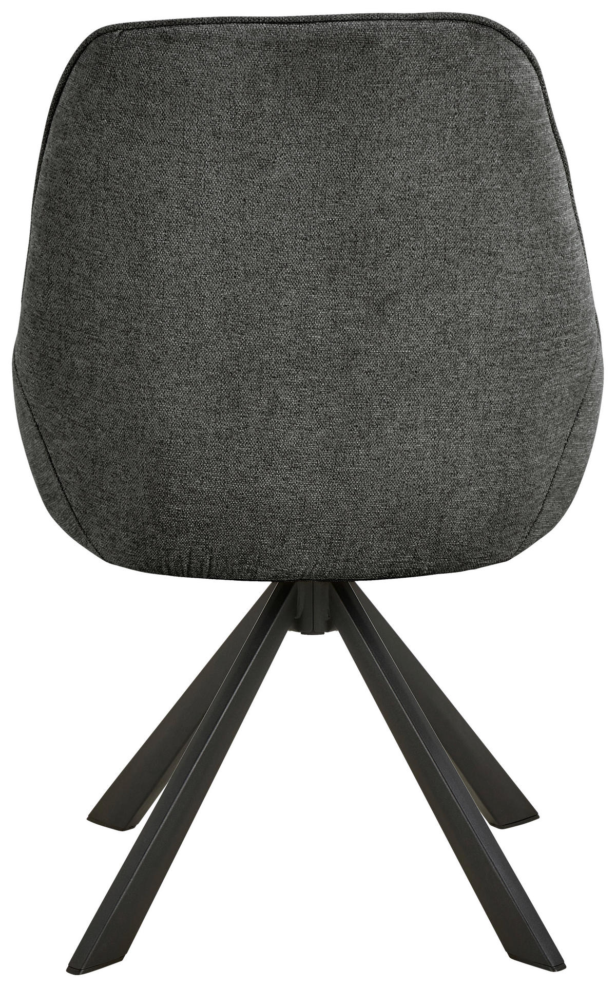 STUHL Flachgewebe Dunkelgrau  - Dunkelgrau/Schwarz, Trend, Textil/Metall (52/83,5/56cm) - MID.YOU