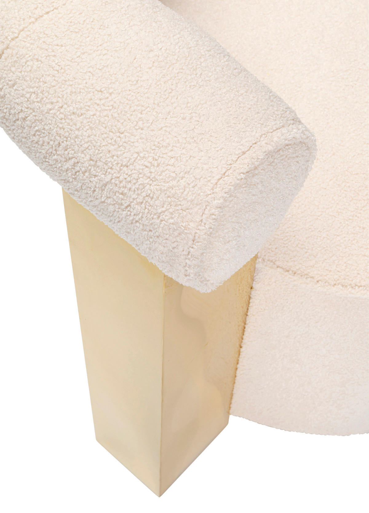 COCKTAILSESSEL - Goldfarben/Weiß, LIFESTYLE, Holzwerkstoff/Textil (83/65,5/69cm) - Kare-Design