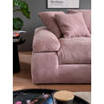 ECKSOFA Rosa Cord  - Schwarz/Rosa, Design, Kunststoff/Textil (284/284cm) - Carryhome