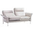 SOFA Echtleder Beige - Chromfarben/Beige, KONVENTIONELL, Leder/Metall (158/93/88cm) - Erpo