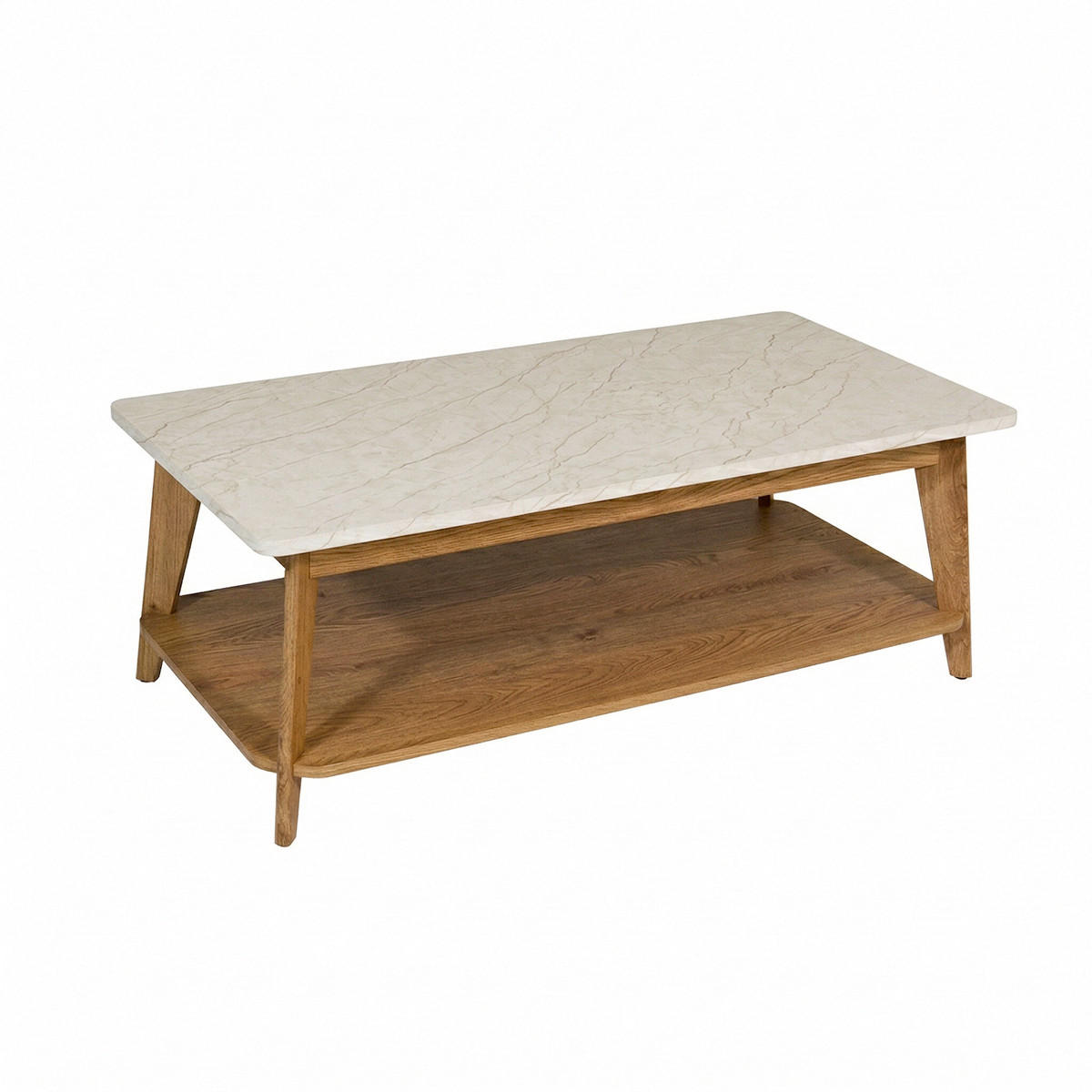COUCHTISCH in Holzwerkstoff 110/55/39,7 cm  - Eichefarben/Weiß, MODERN, Holzwerkstoff (110/55/39,7cm) - MID.YOU