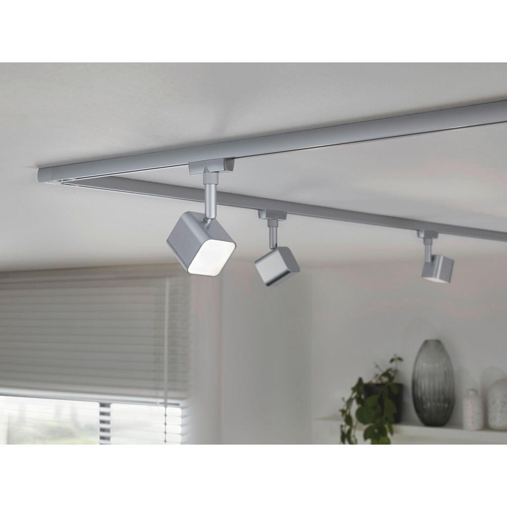 Thumbnail - Paulmann Schienensystem-Strahler Muri, Chrom, Metall, Glas, rechteckig,rechteckig, 5.0x14.0x5.0 cm, Lampen & Leuchten, I...