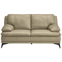 2-SITZER-SOFA Fango Echtleder  - Fango/Schwarz, Design, Leder/Metall (178/92/98cm) - Novel