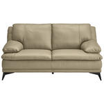 2-SITZER-SOFA Fango Echtleder  - Fango/Schwarz, Design, Leder/Metall (178/92/98cm) - Novel