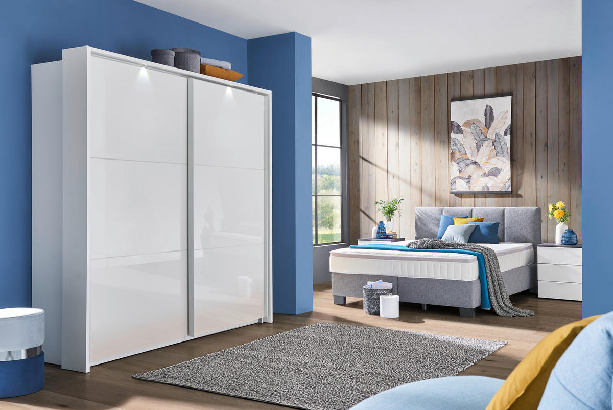 POSTEL BOXSPRING, 120/200 cm, platinová - černá/platinová, Design, textil/plast (120/200cm) - Hom`in