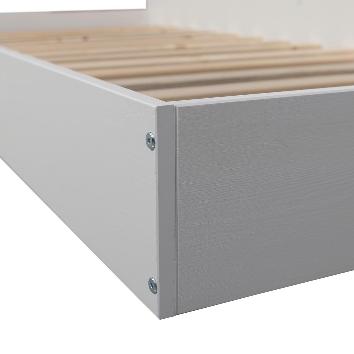 BODENBETT. - Weiß, Basics, Holz (90/200cm) - MID.YOU