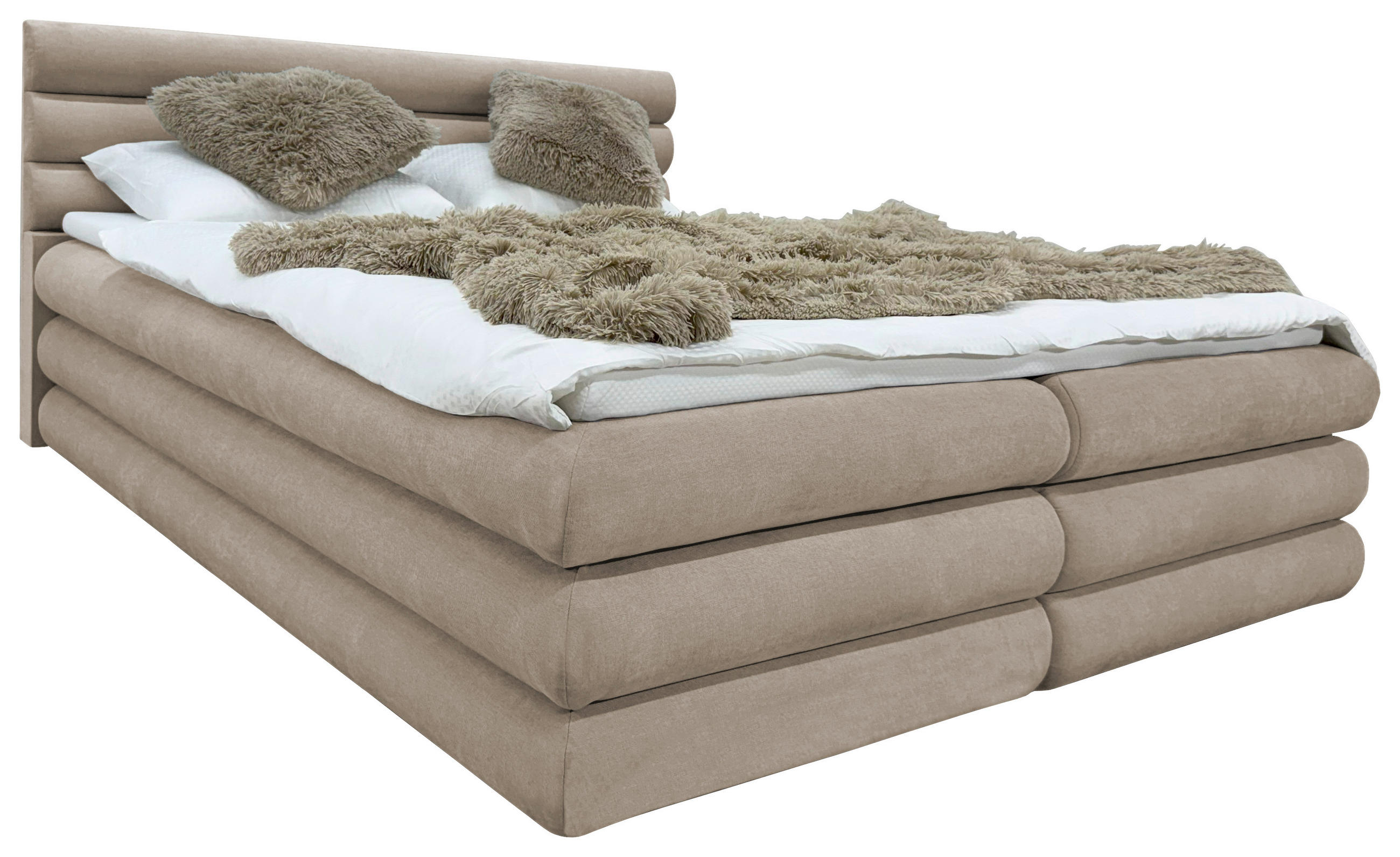 BOXBETT 180/200 cm  in Beige  - Beige, MODERN, Textil (180/200cm) - Livetastic