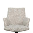 ARMLEHNSTUHL  Stoffauswahl, Sitzfläche 360° drehbar, automatische Rückholfunktion Jacquard  - Taupe/Beige, Design, Textil/Metall (59/89.5/63cm) - Novel